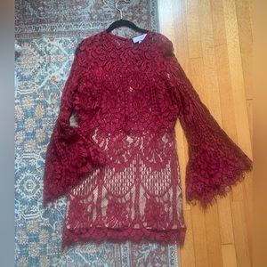 Eliatt Epitome Dress - Red Lace